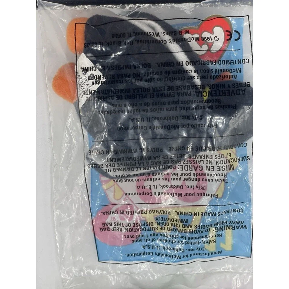 Vintage McDonald's Ty Teenie Beanie Babies Lot - Sealed Happy Meal Toys (Late 90